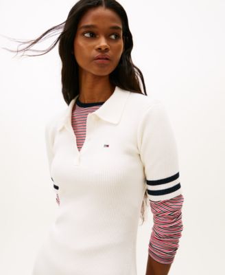 Women's Fit and Flare Mini Polo Dress