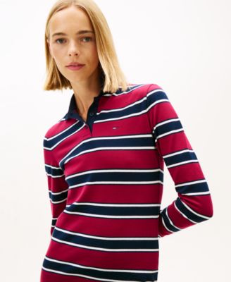 Women's Striped Mini Polo Dress