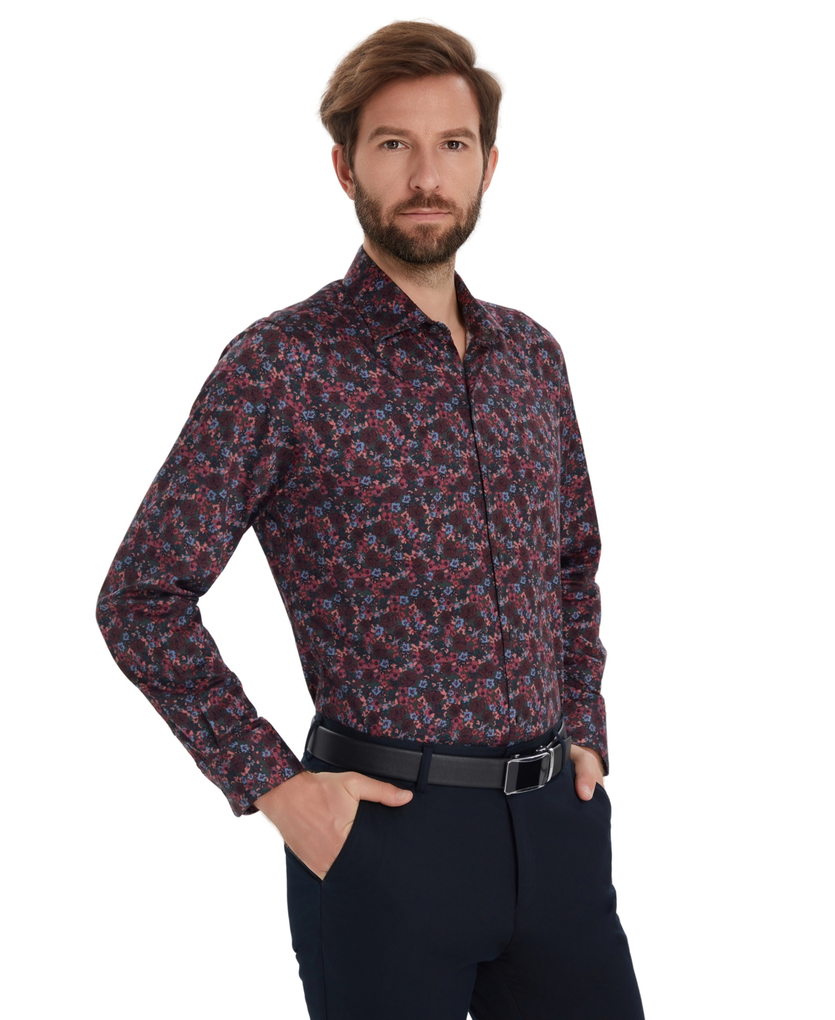 Bar Iii Men's Casa Floral Printed Dress Shirt, Macy's Exclusive In Multi