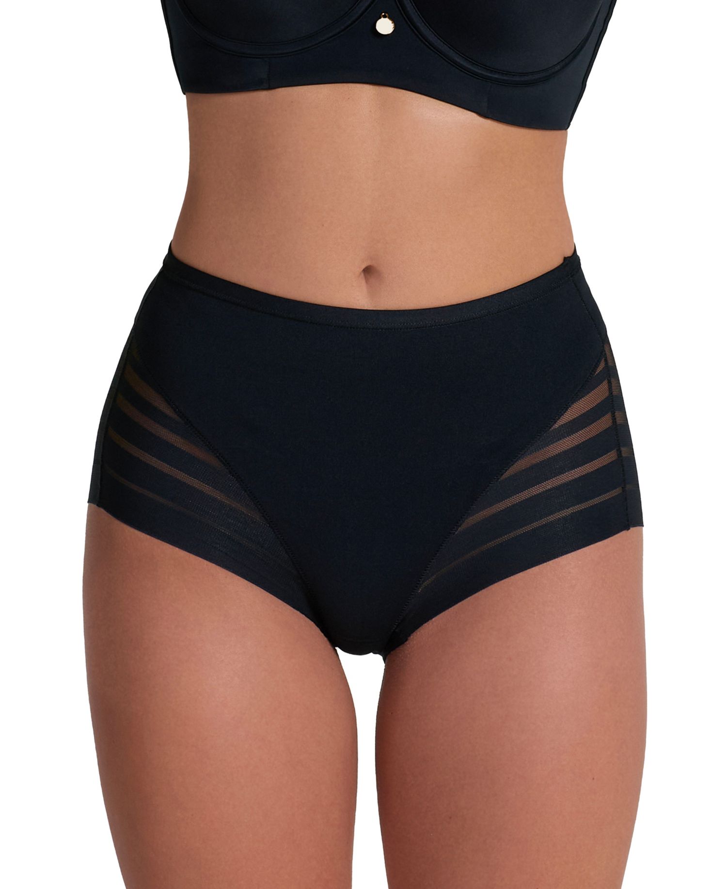Women's Lace Stripe Undetectable Classic Shaper Panty 012903