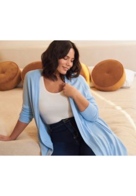 Women's Plus Size Raglan Sleeve Duster Cardigan