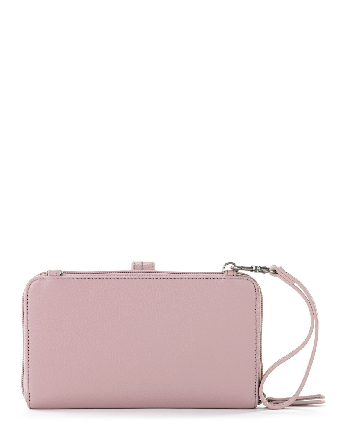 The Sak Iris Leather Smartphone Convertible Crossbody Wristlet In Pink