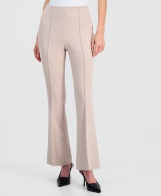 Women's Crepe High-Rise Flared-Leg Pants