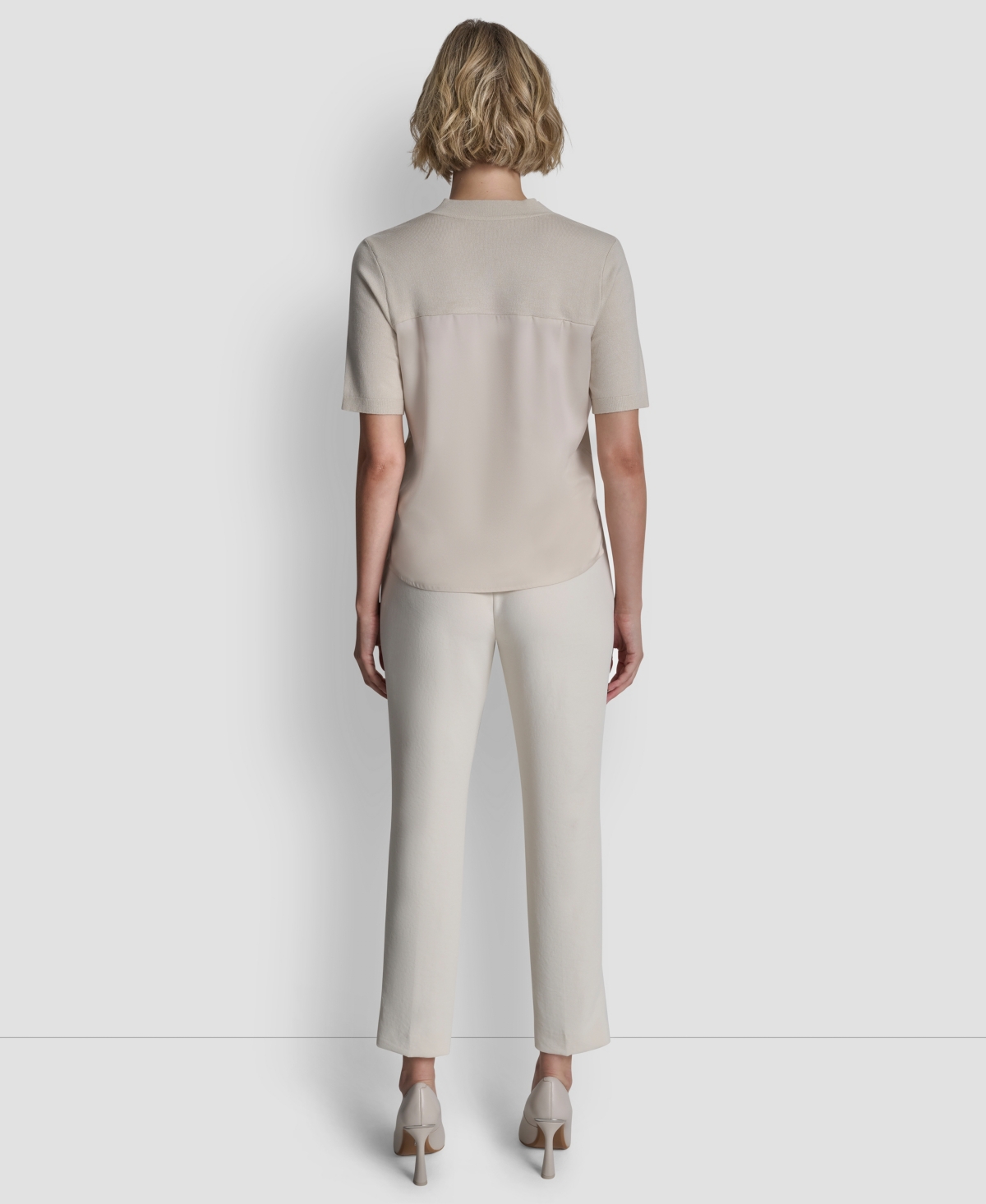 Dkny Women's V-Neck Short-Sleeves Sweater