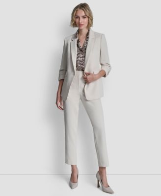 Women's Notch Collar One-Button Jacket