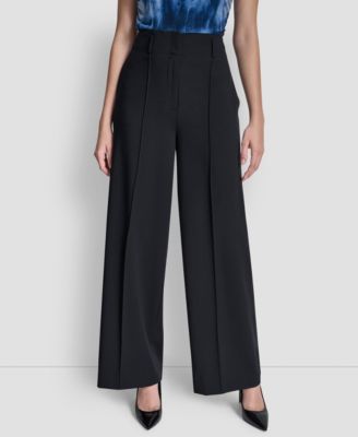DKNY - Women's Pintuck Wide Leg Pants