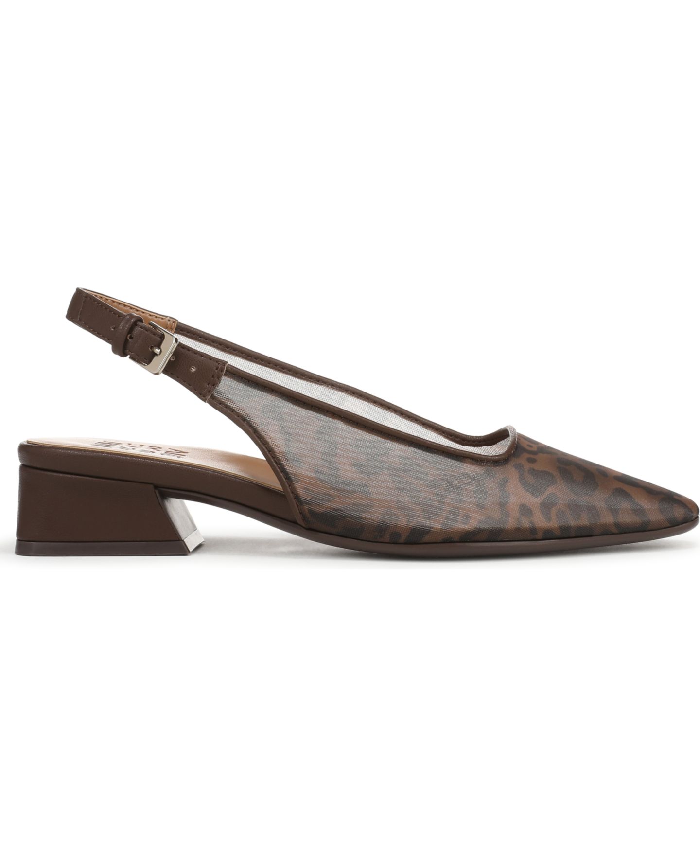 Женское платье Naturalizer Ginger Snip Toe Dress Slingbacks, цвет: Леопардовый с принтом сетчатый — фото 2