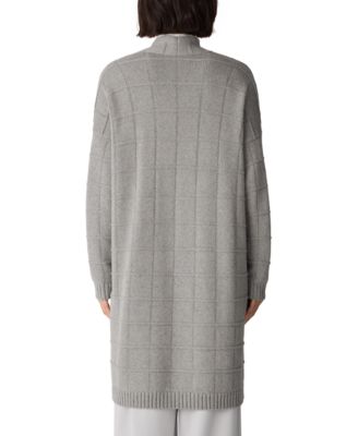 Women's Knee Boxy Long-Sleeve Cardigan Sweater