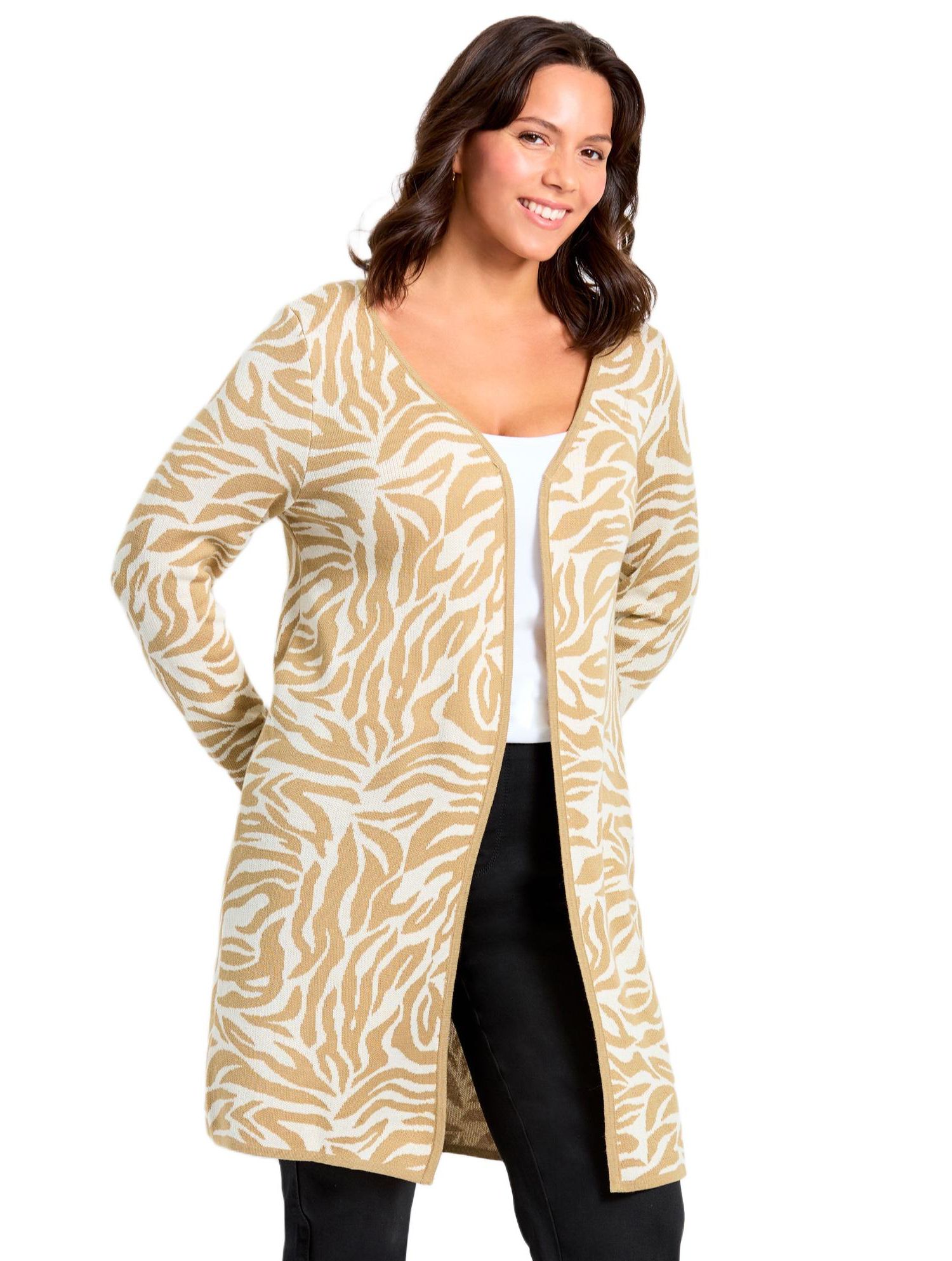Women's Plus Size Open Front Sweater Cardigan