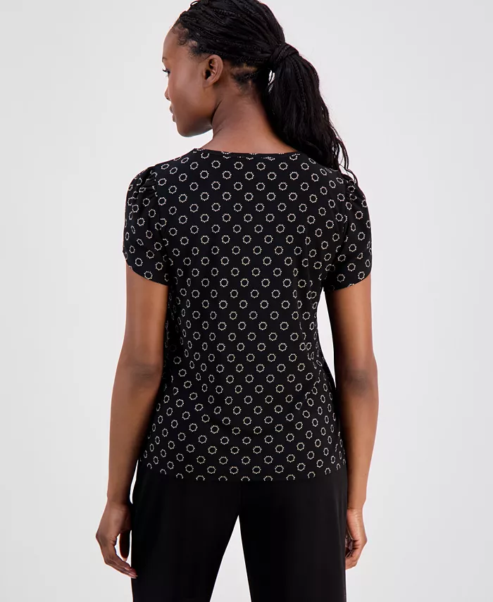 Anne Klein Essential Petite Circle-Print Top - thumbnail 4