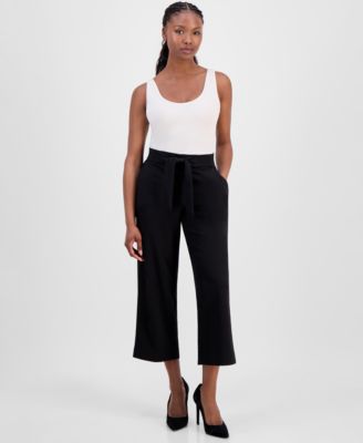AK Anne Klein Petite Cropped Pull-On Pants