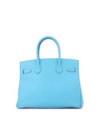 Birkin 30 Handbag Blue Epsom with Gold Hardware