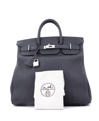 HAC 40 Handbag Grey Togo with Palladium Hardware