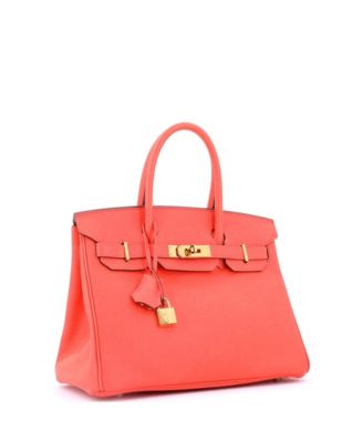 Birkin 30 Handbag Red Epsom with Gold Hardware