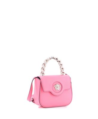 Small La Medusa Chain Top Handle Bag Leather