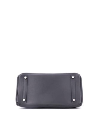 Birkin 30 Handbag Grey Swift with Palladium Hardware