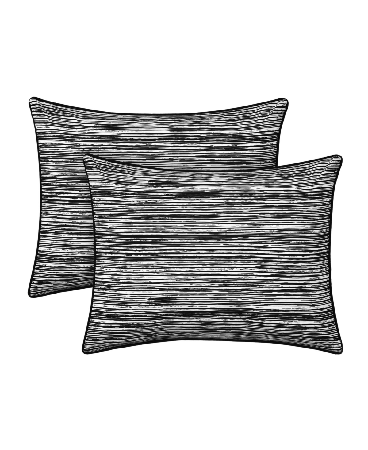 Royal Court Dalton Sleek Stripe 3-pc. Comforter Set, Full/queen In Black