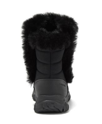 Women's Wide Width Expedition Faux Fur Waterproof Puffer Snow Boots