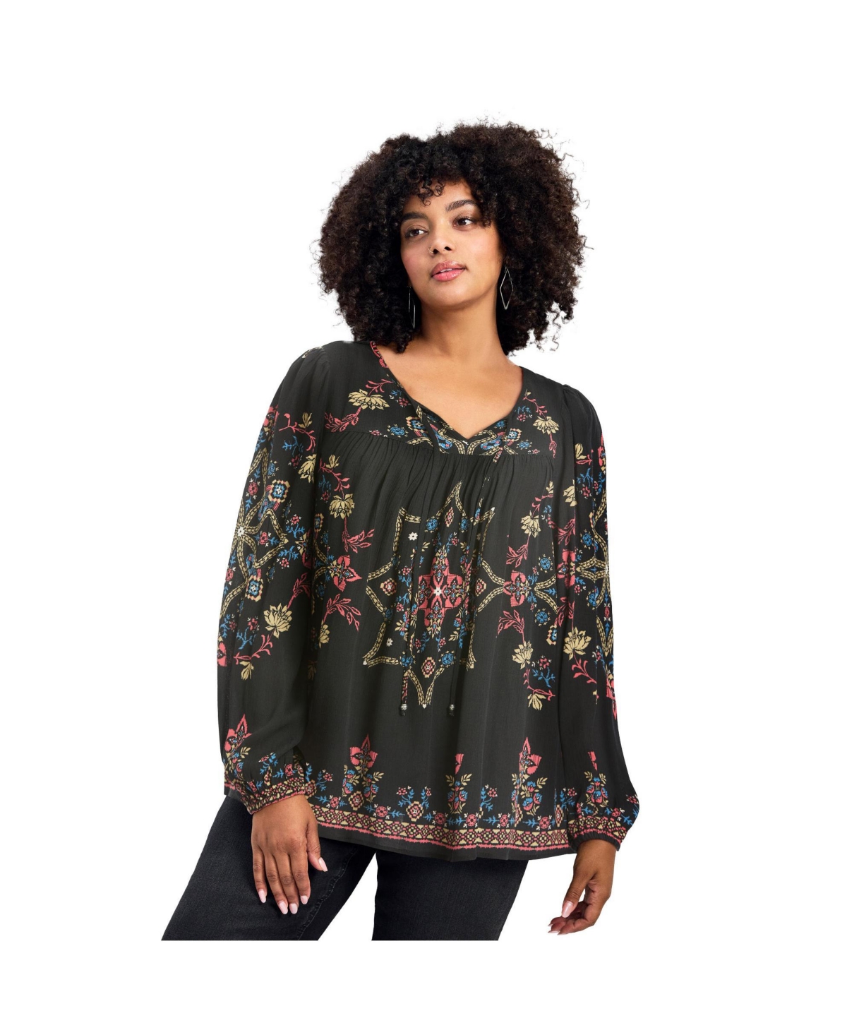 Avenue Women's Plus Suli Bell Sleeve Top