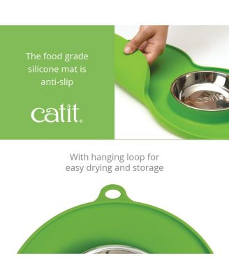 Senses Flower Fountain Set w/ Silicone Placemat and Stainless Bowl SET