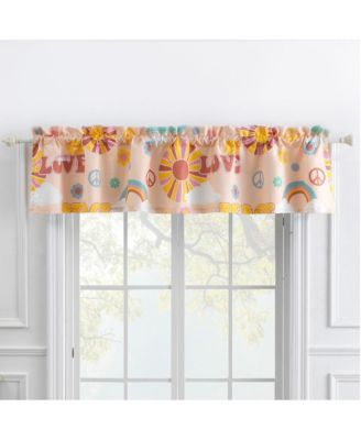 Greenland Home Fashion Cassidy Rod Pocket Living Room for Small Windows Valance - Peach 84x16"