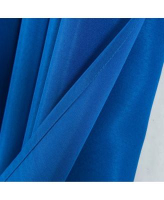 Gilbert Solid Single Grommet Curtain Panel Pair - 54x84", Navy