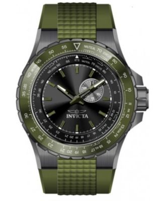 Men's 49729 Aviator Quartz VD72 Black Dial Watch