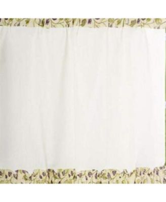 Clarice High Quality 2-Piece Leafy Branch Patterned Ruffled Tier Pair Window Curtains - 58 x36" Violet