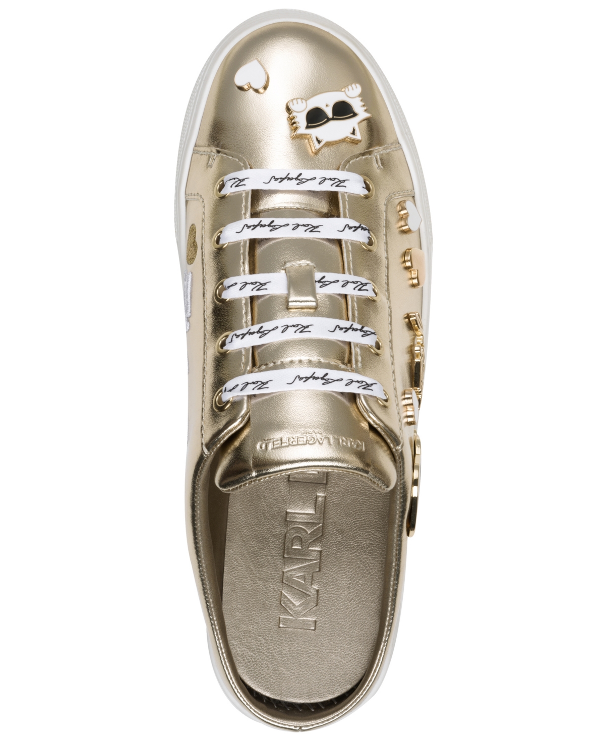 Karl Lagerfeld Women's Cambria Embellished Slip-on Sneakers In Gold