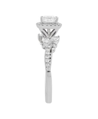 Princess Cut Halo Ring (1 ct. t.w.) in 14k White Gold