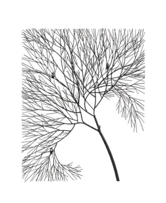 Wire Tree Rectangular Metal Wall Art
