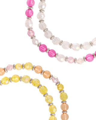 Beaded Bracelet Set, 4-Pack, Character Charms, Adjustable Stretch