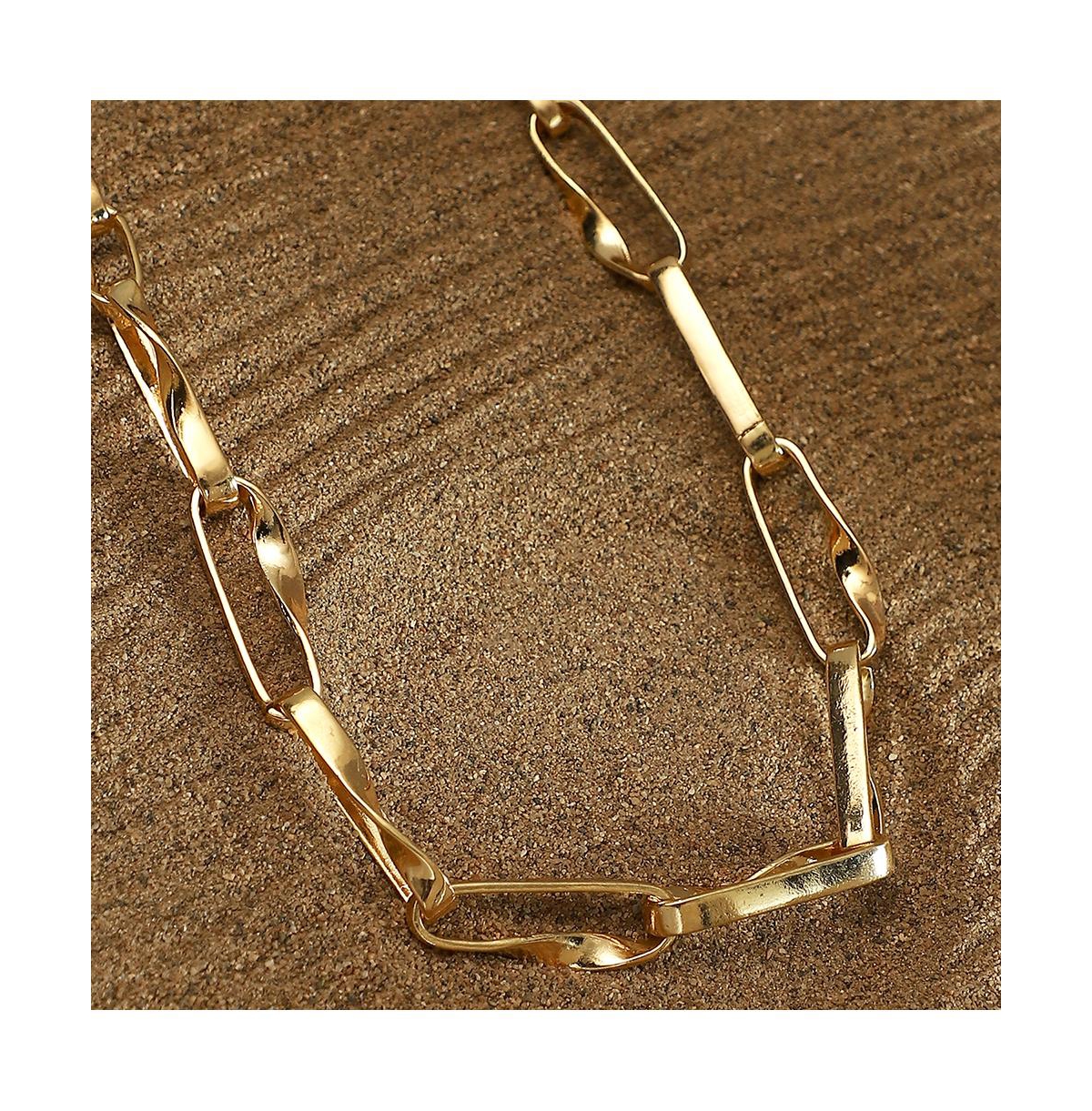 Sohi Women's The Chunky Twirl-Link Chain Necklace - California Gold