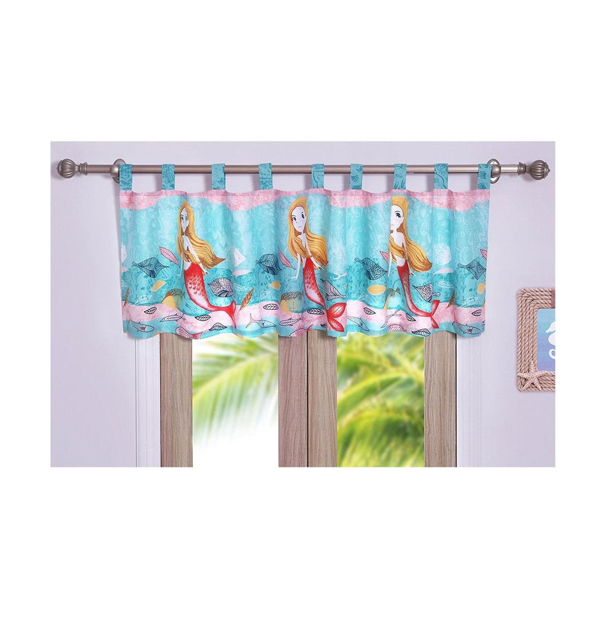 Greenland Home Fashion Mermaid High Quality Polyester Fabric Curtain Valance With 3" Rod Pocket - Multi 84x21"