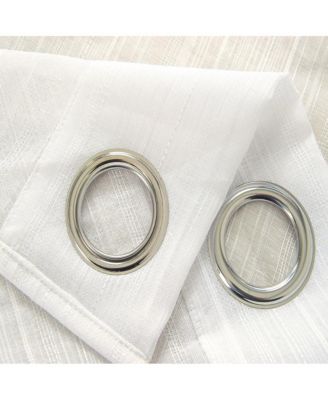 Erica Doily Stripe Grommet Panel Pair - 54x90", Beige