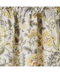 Regency Swag Shaped 3" Rod Pocket Grey Window Valance