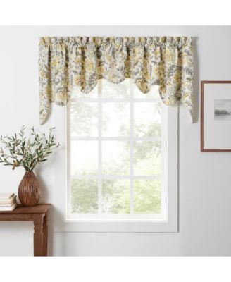 Regency Swag Shaped 3" Rod Pocket Grey Window Valance