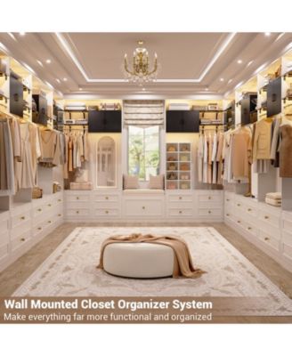 Laundry Room Organizer Cabinet with Hanging Rods