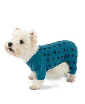 Dog Cotton Striped Print Pajamas