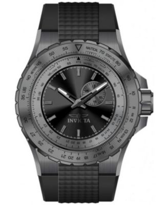 Men's 49728 Aviator Quartz VD72 Black Dial Watch