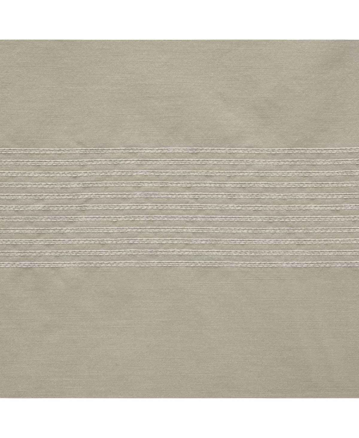 Habitat 100% Polyester Phoebe Light Embroidered Stripe Filtering Grommet Curtain Panel 52" x 108