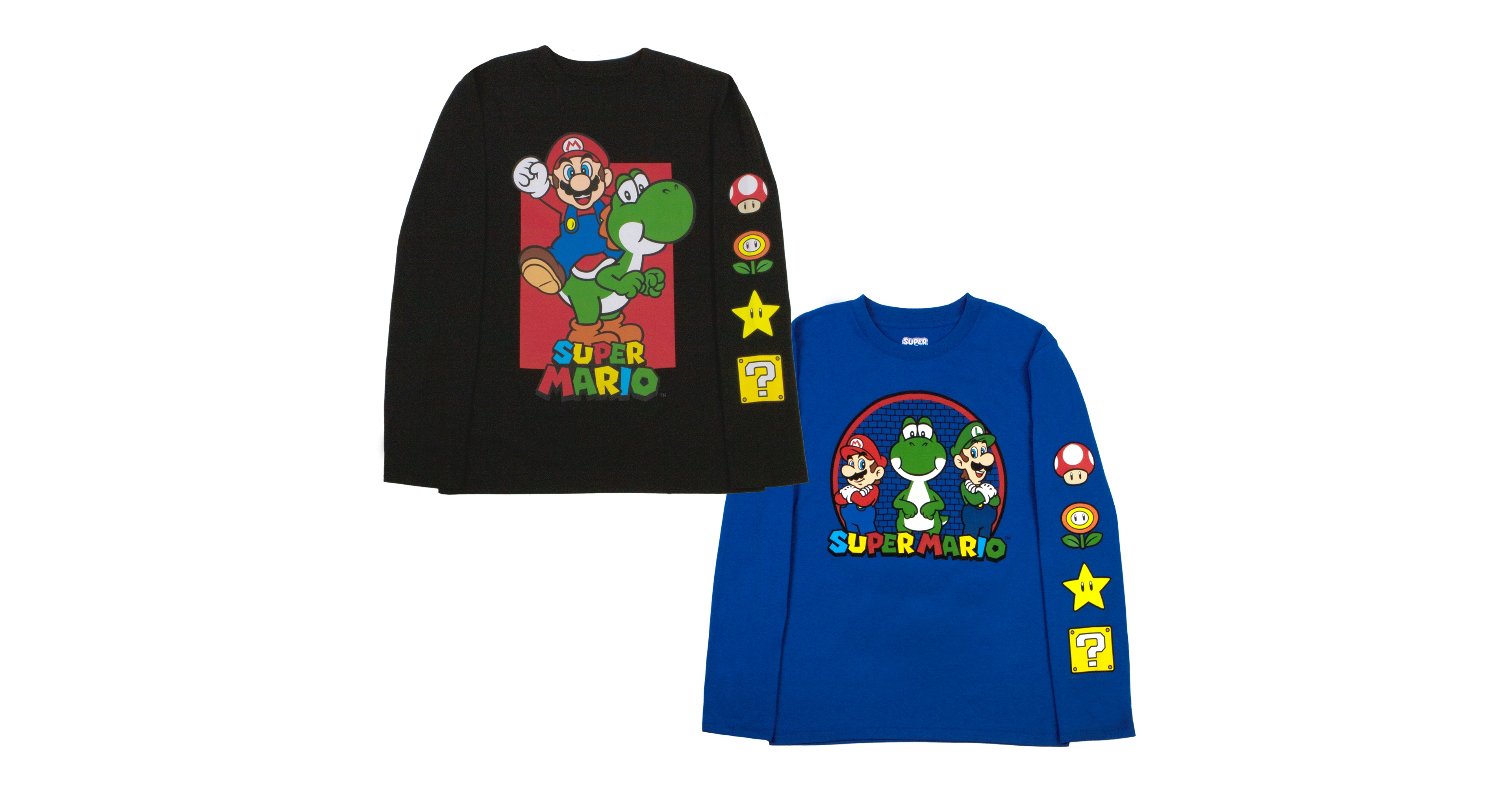 Mario Big Boys Luigi 2 Pack Long Sleeve T-Shirt