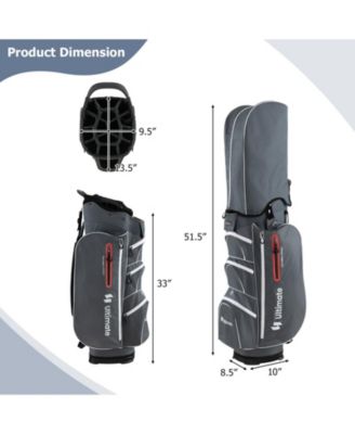 9.5 Inch Lightweight Golf Cart Bag with 15 Way Top Dividers