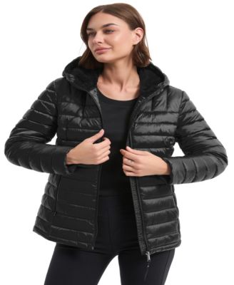 Women's Metallic Quilt Puffer Jacket
