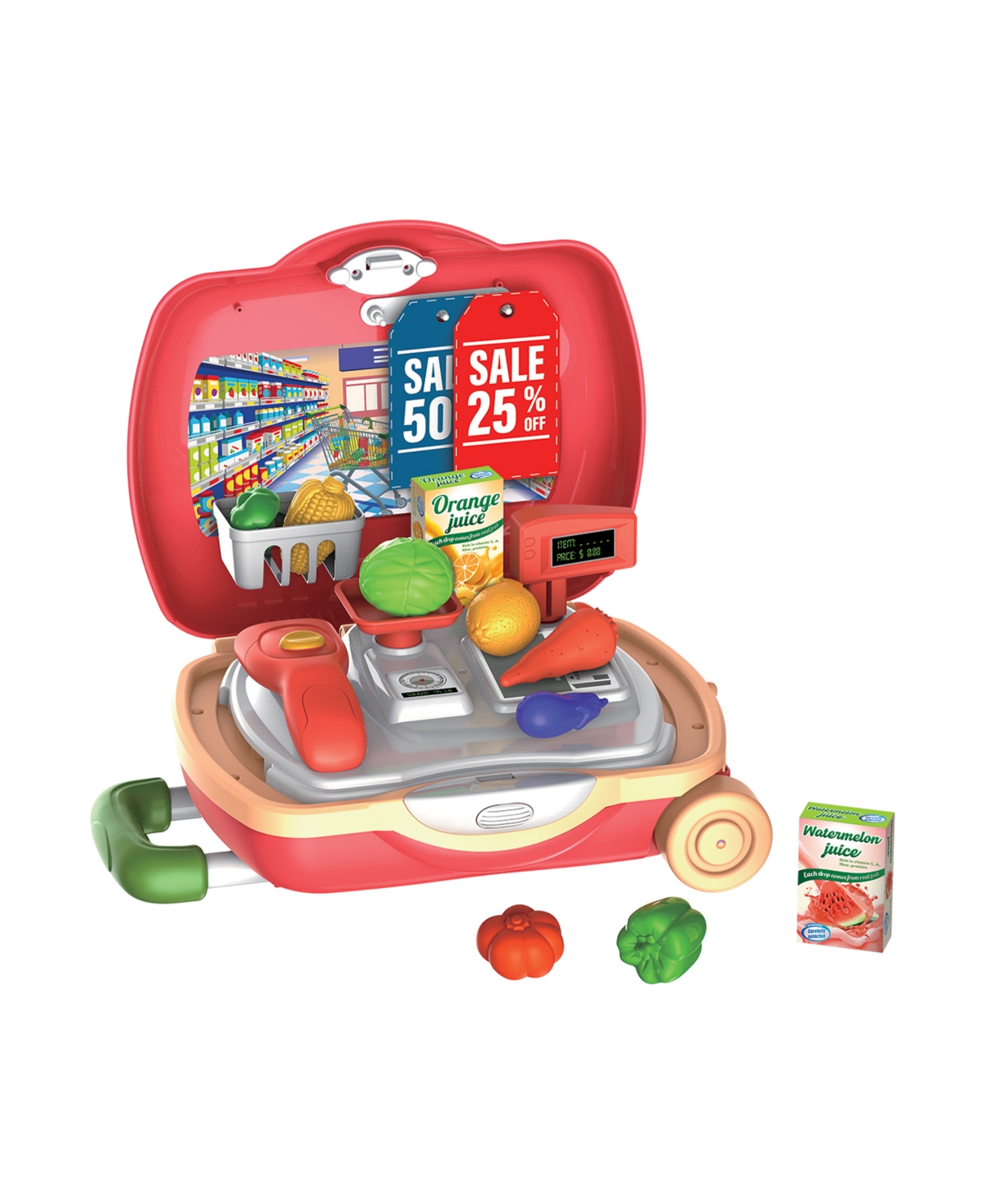 World Tech Toys Grocery Luggage Playset In Transparent