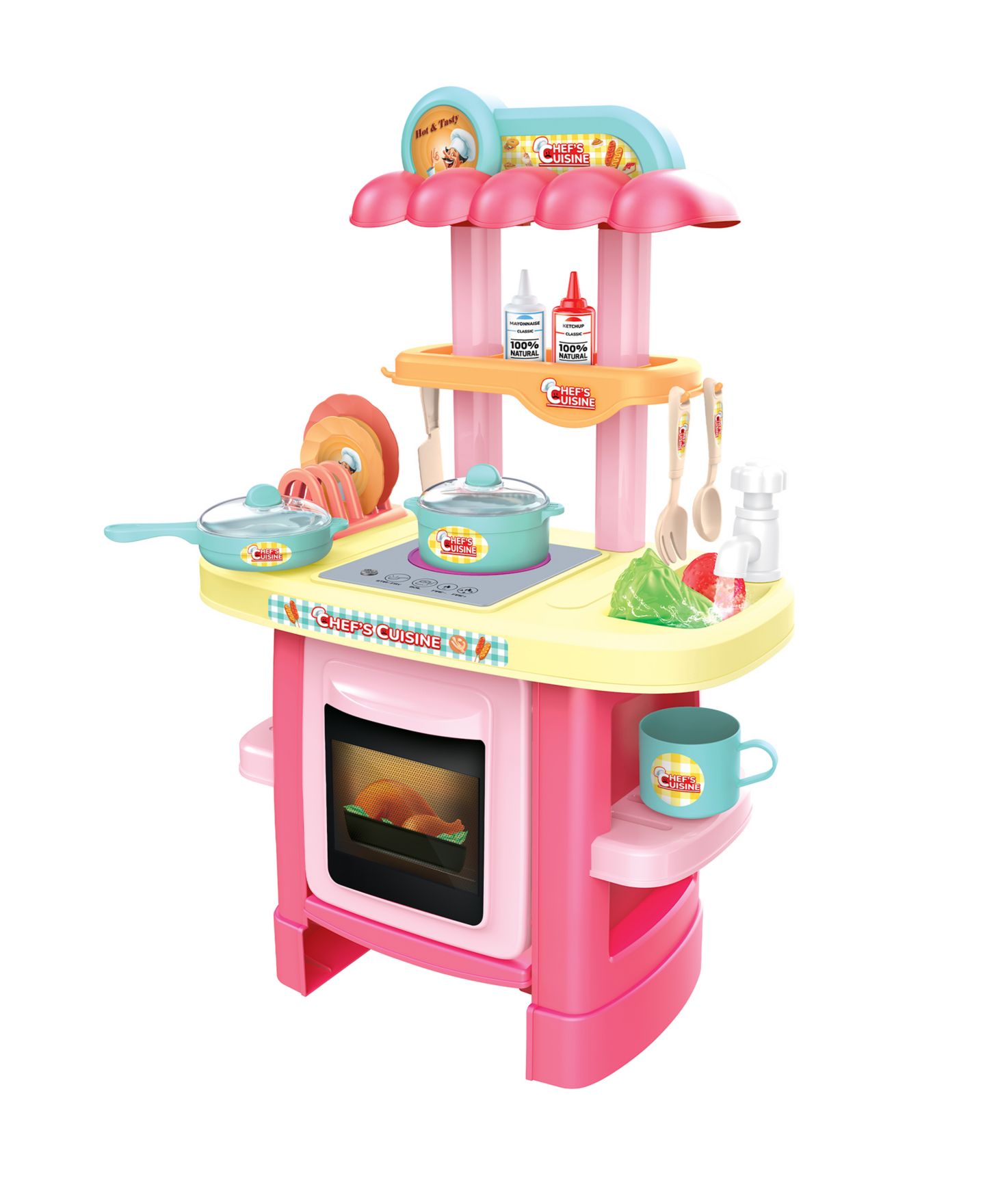 Детский игровой набор World Tech Toys Chef's Cuisine Working Faucet 28-Piece Kitchen Playset, Ages 3+ — фото 1