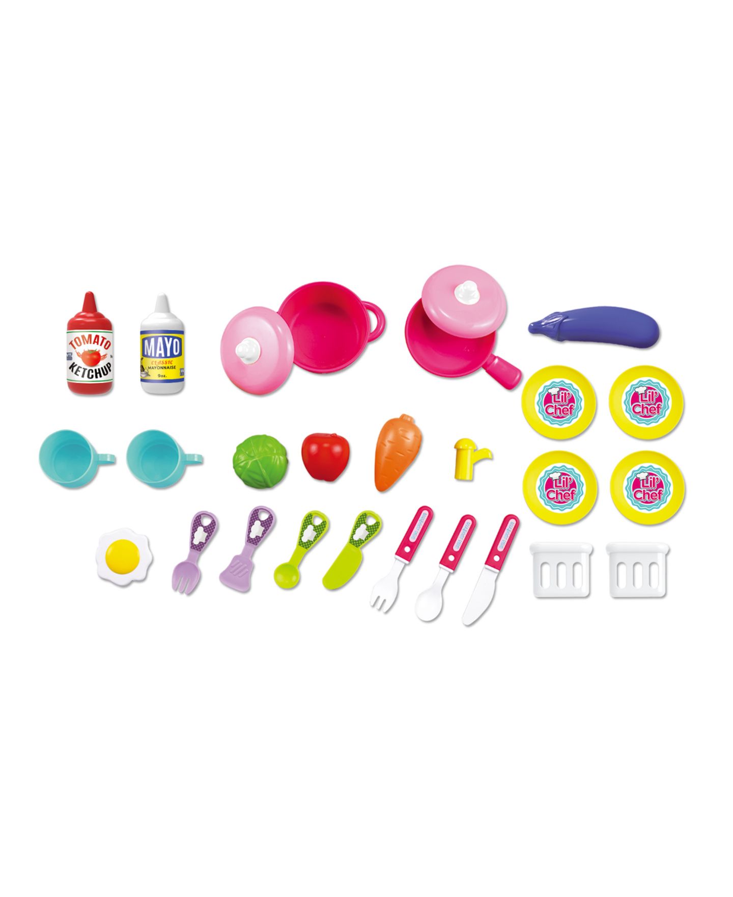 Детский игровой набор World Tech Toys Lil' Chef Mobile Suitcase 37-Piece Cooking Playset, Ages 3+ — фото 2