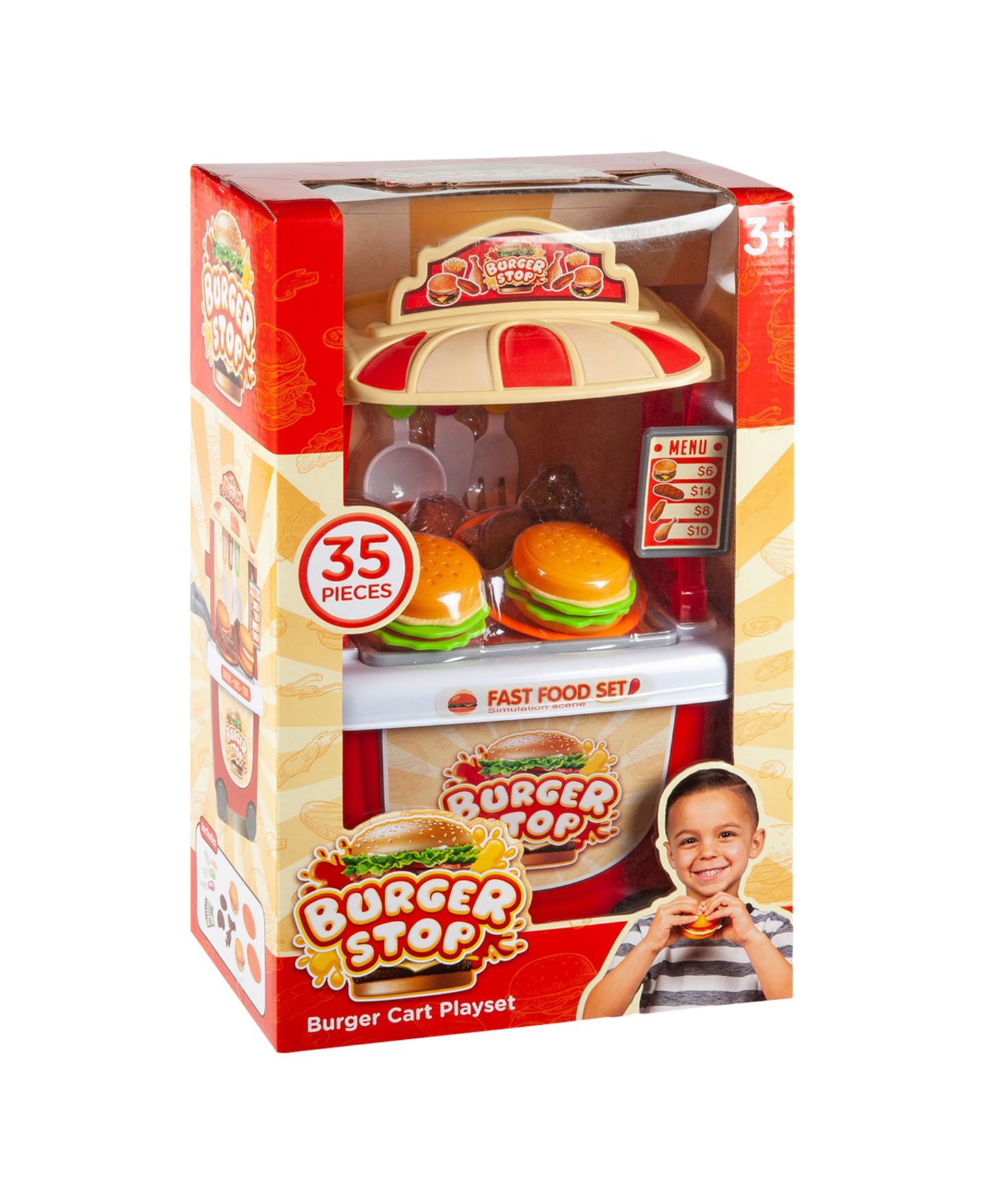Детский игровой набор World Tech Toys Burger Stop 35-Piece Playset, Ages 3+ — фото 4