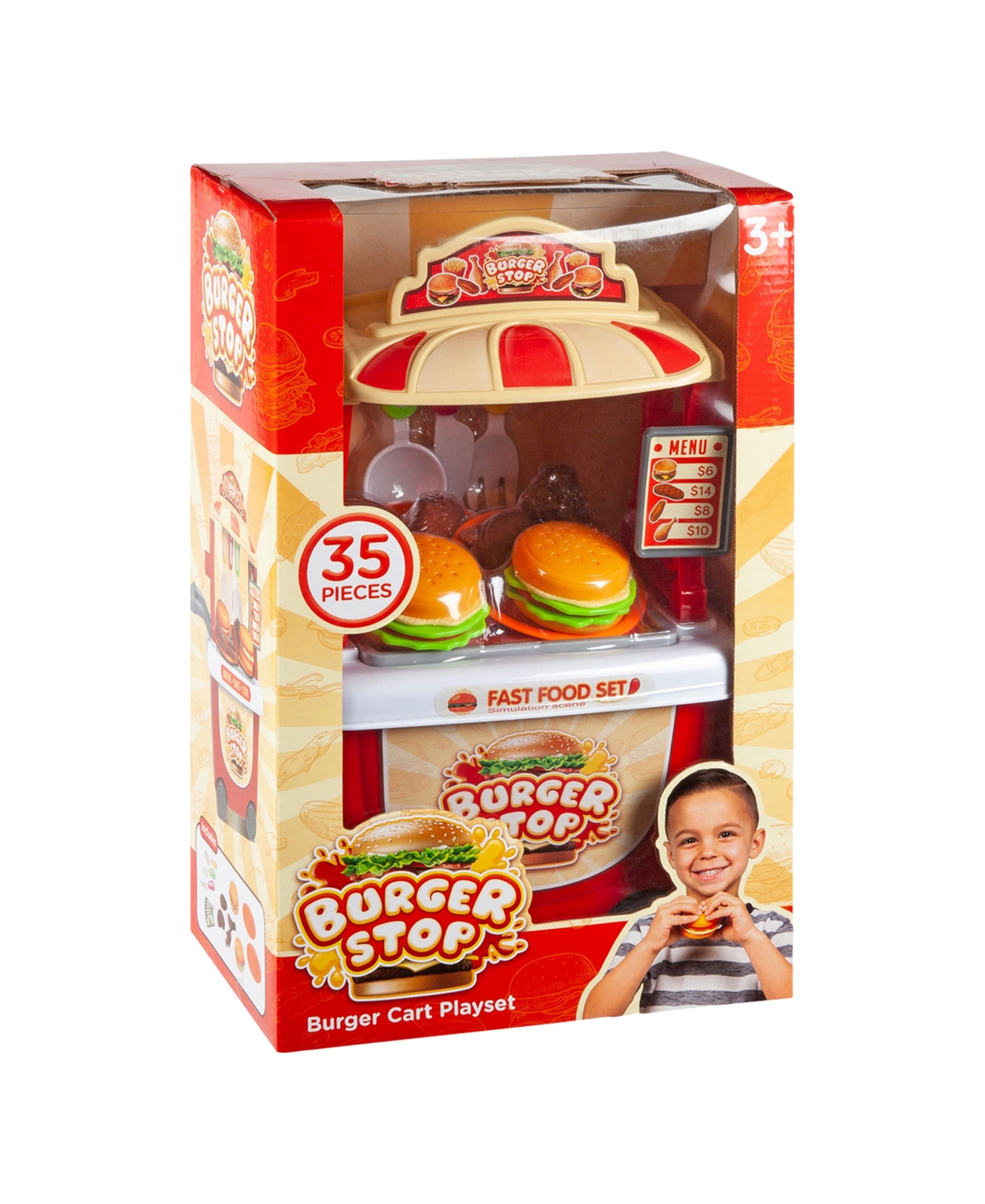 World Tech Toys Burger Cart Playset In Transparent