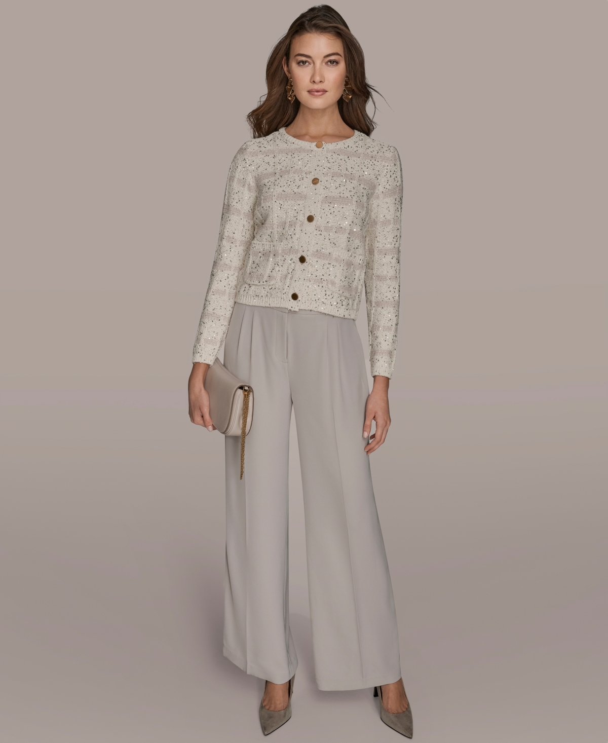 Donna Karan New York Women's Cable Cropped Jacket